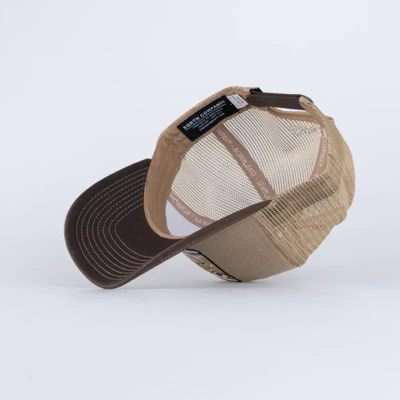 GÄDDA TRUCKER KEPS - HOOKED KHAKI - ONE SIZE / SAND